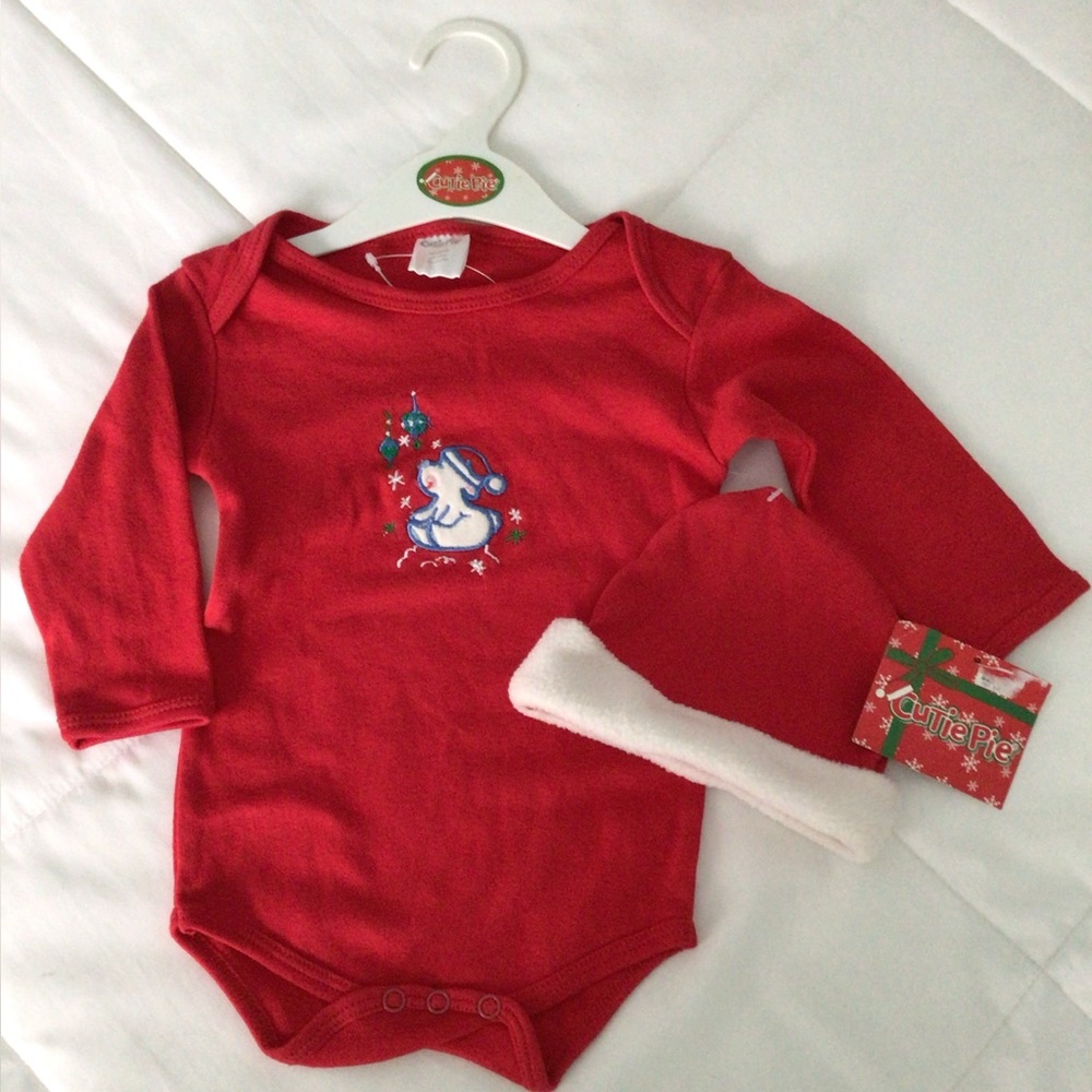 Baby Christmas onesie and hat – Cutie Pie